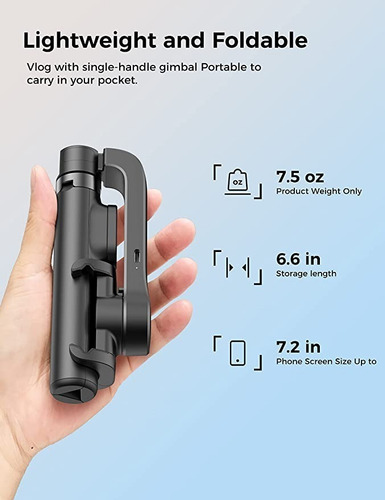 Imagen 5 de 6 de Gimbal Estabilizador De Movil Qimic Con Control Remoto