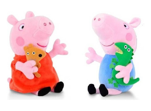 Peluches Peppa Pig Y George Con Dinosauro Teddy 20 Cm