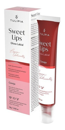 Lips Gloss Labial Sweet Nutrição Hidratação Tulipia Cereja