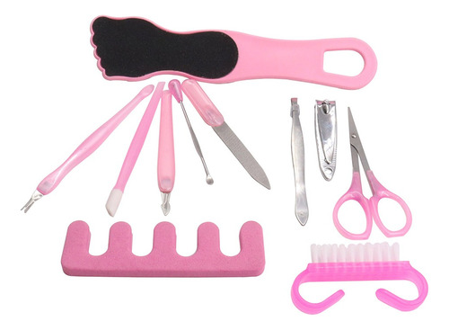 Set De Accesorios Lima Cepillo Corta Uñas Para Pedicura Cvl