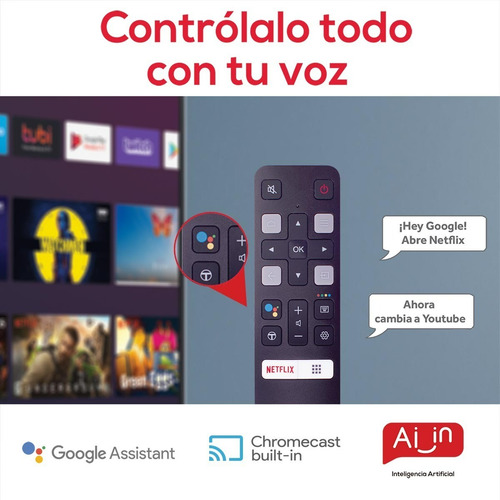 Imagen 2 de 6 de Smart Tv Tcl 75 Pulgadas Control De Voz Uhd 4k Android Tv