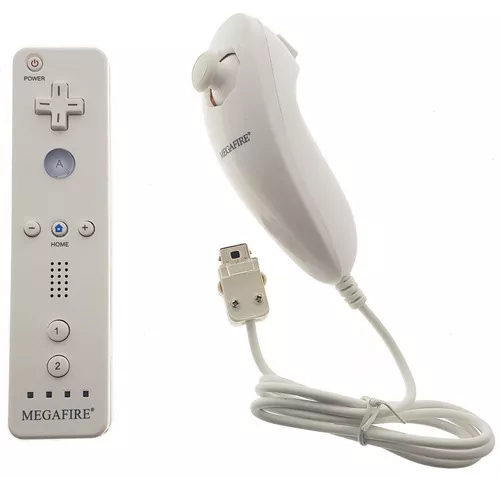 GENERICO Mando Control Nintendo Wii Con Nunchuk Color Blanco