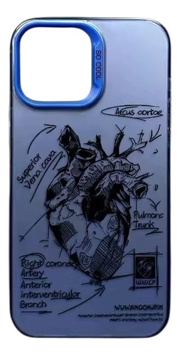 Capa Case Capinha Anti Impacto Premium P/ Iphone 13,14,15,16 Azul 16 Pro Max