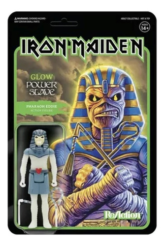 Figura Iron Maiden - Pharaoh Eddie - Glow Power Slave - Reac