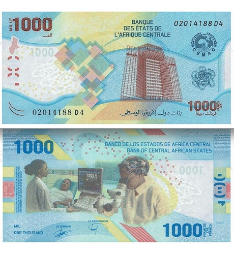 Billete De Los Estados Del África Central 1000 Francos 2020 