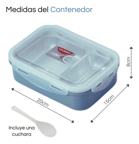 Toper Termico Lonchera Lunch Box Fiambrera 2 Divisiones