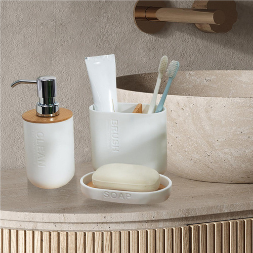 Juego Completo De Accesorios De Baño De Lujo Para 3 Piezas