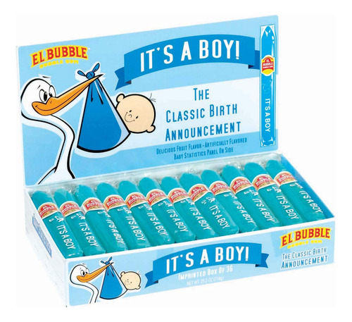 It 's A Boy Bubble Gum Cigar Box 36ct