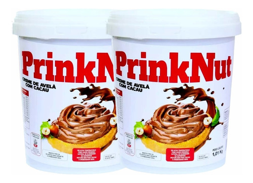 Creme De Avelã Cacau Prinknut Kit 2 Unidades 1kg Chocolate