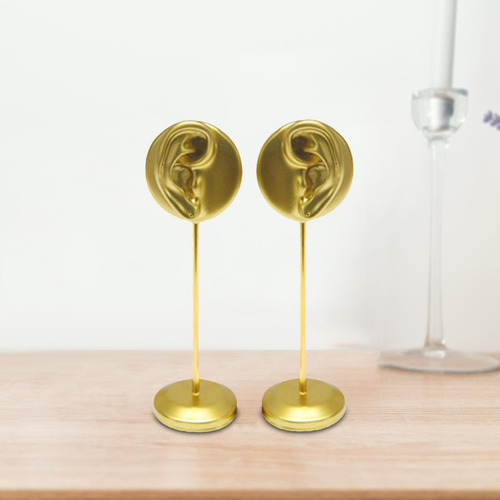2 Uds Soporte De Resina Con Forma De Oreja Modelo De Dorado