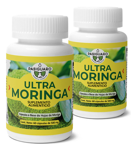 Ultra Moringa 60 Cápsulas De 500 Mg (duo Rinde 60 Días) Sabor Sin Sabor