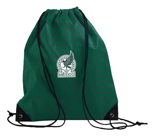 Morral Deportivo Fmf Selección Nacional De México Smbag-c22v Color Verde Diseño de la tela Liso