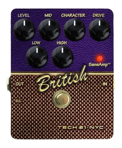 Pedal De Efecto Sansamp British/distorsion (v2)