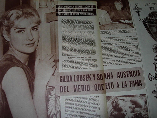 Gilda Lousek Extraña Ausencia Clipping Revista Radiolandia