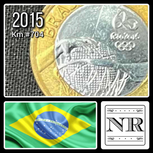 Brasil - 1 Real - Año 2015 - Basquet - Rio 2016 - Económica