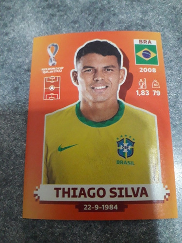 Figurita Mundial Fifa Qatar Thiago Silva Brasil 