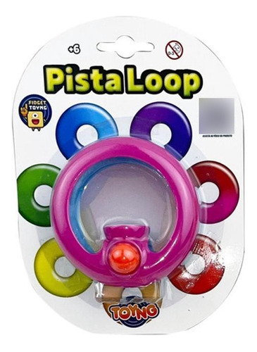 Brinquedo Pista Loop Fidget Equilibrio Colorido Infantil