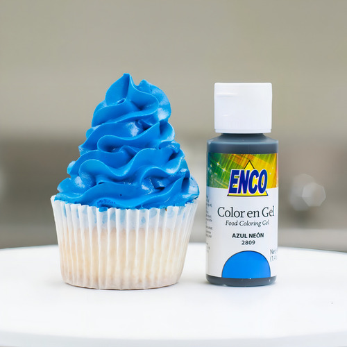 Color Gel Azul Neon 40 Grs Enco 2809