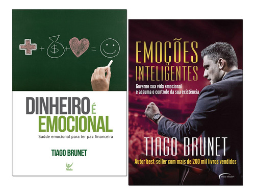 Kit Dinheiro É Emocional + Emoções Inteligentes Tiago Brunet