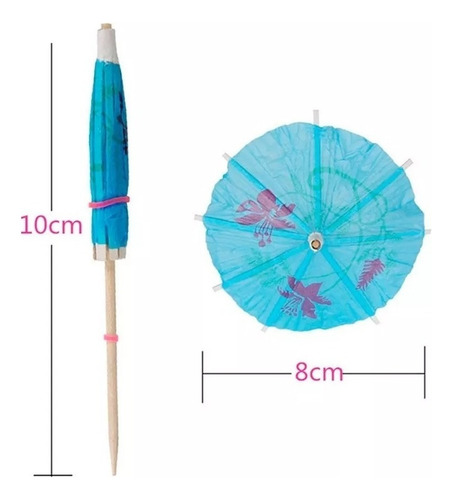 Palito Decorado Guarda-chuva Para Drinks Bebidas Com 288unid