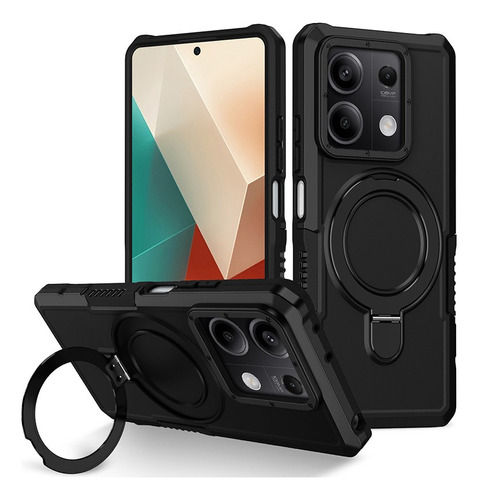 For Xiaomi Redmi Note 13 5g Rotatable Ring Stand Hard Case