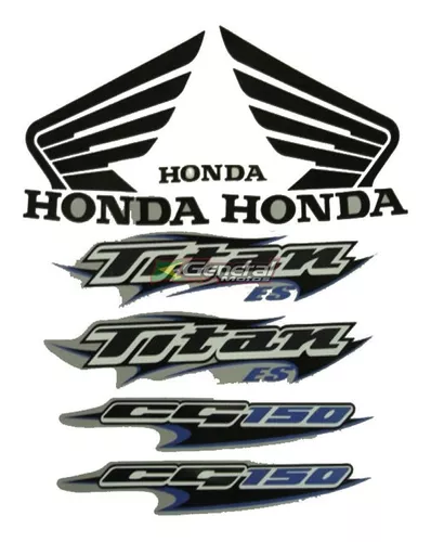  Kit Adhesivos Juego Pistas Moto Honda Titan Es Plata