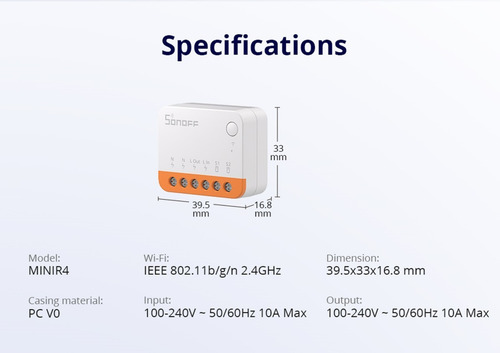 Kit 16x Sonoff Mini R4 Extreme Interruptor Wifi Automação