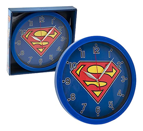 Superman Logo Frame 9.5 Pulgadas Reloj De Pared Oficina Hoga