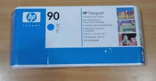 Print Head And Cleaner Hp 90 Color Cyan.