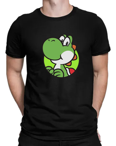 Camiseta Hombre Super Mario Bros Yoshi  T-shirt Estampada   