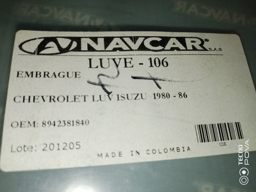 Guaya De Embrague Luve-106/chevrolet Luv Isuzu Año 80/86