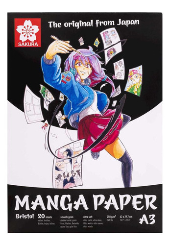 Block Sakura Para Manga (250gr - 20hj)  A3 (29.7x42cm)