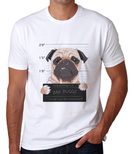 Playera Bad Dog Pug Perro Malo Detenido Cárcel Token