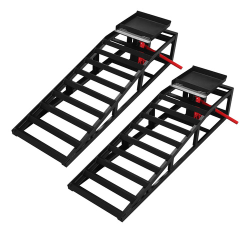 Paquete De 2 Rampas Hidraulicas De Servicio Para Auto, Camio