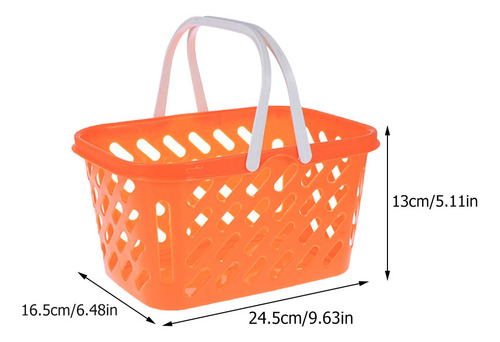 1 Juego De Cestas De Supermercado Portátiles Pretend Shoppin