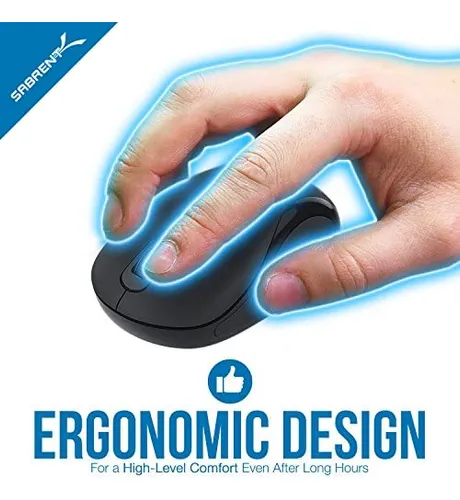 Mouse Sabrent Mini Inalambrico/black