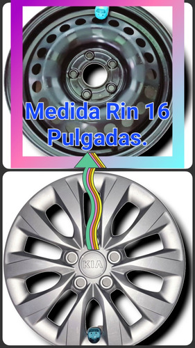 4 Tapacubos ( Tapones ) Rin De Acero Para Kia Forte. (Usado)