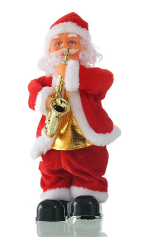 Santa Claus Cantando Decoración Musical De Juguete Navid [u]