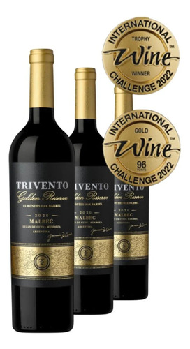 Pack X 3 Botellas Trivento Golden Reserve Malbec (premiado)