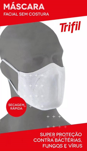 Imagem 3 de 8 de Máscara Trifil De Tecido- Lavável E Reutilizável - Kit Com 6
