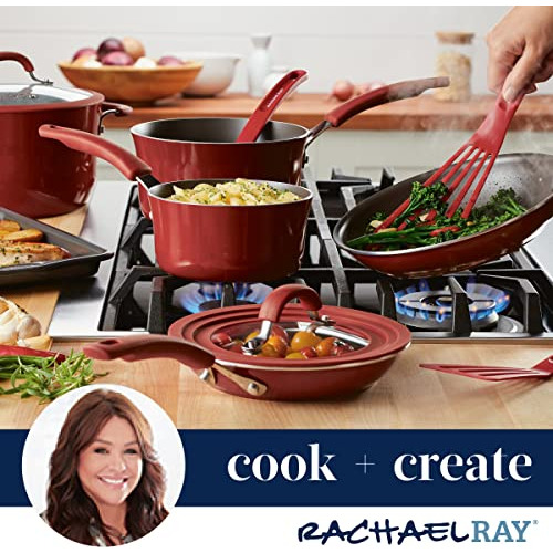 Cook + Create Nonstick Sauté Pan With Lid, 3 Quart, Re...