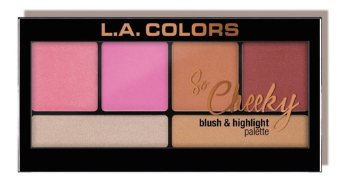 Paleta Rubor Iluminador Rostro Cheeky Maquillaje La Colors