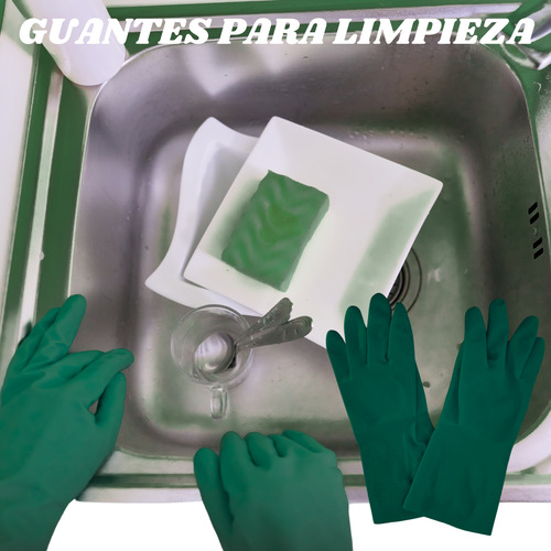 Guante Satinado Scotch-brite Verde Grande 8-8 1/2 C/24 Verde