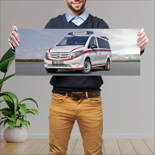 Cuadro 30x80cm Auto 2015 Mercedes Benz Vito Feue 510