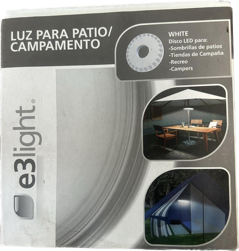 Luz De Patio E3light Blanca Disco Led
