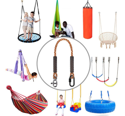 Kit De Correa Para Silla De Hamaca Con Cuerda De Columpio