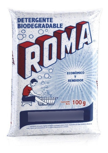 Detergente Roma Multiusos 100 Grs Polvo Rendidor Economico