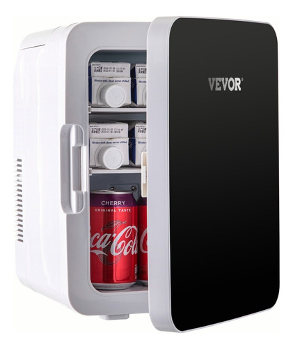 Vevor Mini Refrigerador Pequeño Portátil 12v 48w 10l Negro