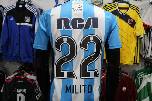 Camiseta Racing Club De Argentina 2016 #22 Milito Talla M 