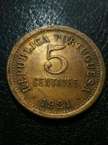 5 Centavos 1921 Portugal. Bronze Escaça. #00038